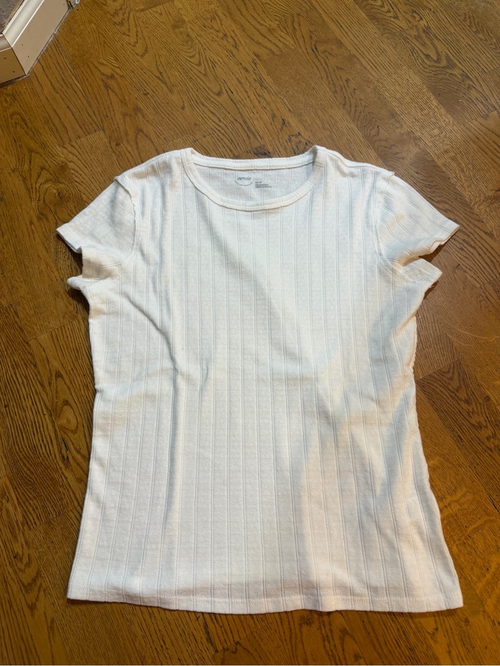 Aerie White Pointelle T-Shirt